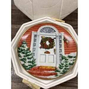 Christmas Wreath Plate Dish 1991 Limited Edition David C Webster